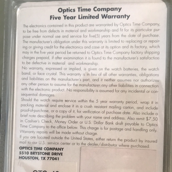 Optics quartz watch. New, magnifying crystal and water resistant black‎ 7 set - Picture 7 of 8